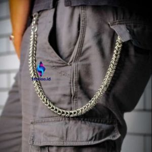 Rantai Dompet Celana Pria Wanita Pengaman Bahan Baja Anti Kusam