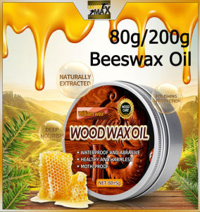 80g/200g Wood wax oil mahogany solid wood furniture solid oily wood maintenance oil wooden floor renovation beeswax waterproof anti-corrosion