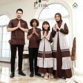Baju Couple Keluarga Lebaran 2025 Series ETNIC COKLAT KOPI By MEMORA - Baju Lebaran 2025 Couple Keluarga  Amanah - Sarimbit Keluarga 2025 Lebaran. 