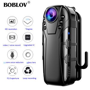 [Hàng nội địa] boblov L02 cơ thể mini máy ảnh đeo được HD 1080p với nhìn trong đêm video hồng ngoại Máy ghi máy quay âm thanh trong nhà an ninh ngoài trời mini 125 ° Độ rộng Dash cam cho vlogging
