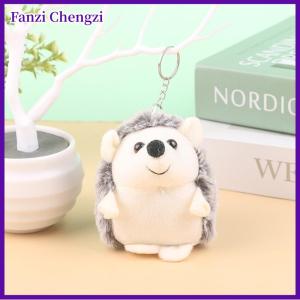 Fanzi Cute Hedgehog Plush Toy Cartoon Animal Pendant Soft Stuffed Doll Keychain Backpack Car Bag Key Ring Decor Kid Gift