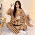 Kids Girls Korean Pajamas Set Cotton & Polyester Sleepwear for Girl's Clothing Cartoon Pyajama Sets Kids Girl & Boy Kids' Clothing. 