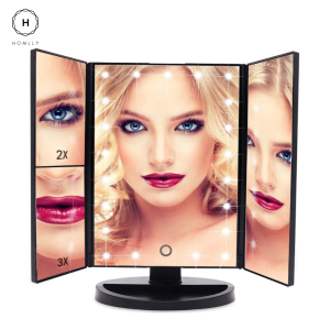 Homlly 3 side LED 1X 2X 3X Magnifying Mirror