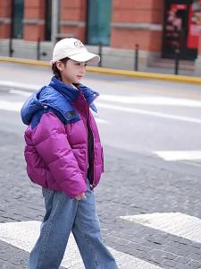 Girls down Jacket 2023 New Korean Style Childrens Bread Coat Autumn and Winter Girls Short Thickened Coat Western Style ♢X1123