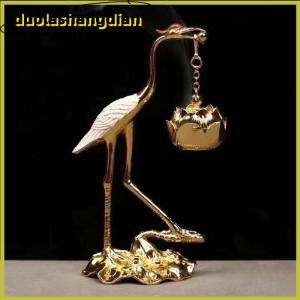[Duola] Crane Incense Holder Stove Lotus Incense Antique Alloy Lotus Hanging Stove Tea Ceremony Craft Household Decoration