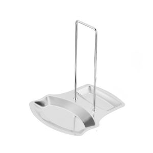 RBJ4 Silver/Gold Stainless Steel Pot Lid Holder Stable Detachable Lid and Spoon Rest Shelf Pan Cover Shelf Practical Pot Lid Rack Home