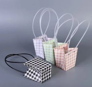 Better Home - Flower Packing Paper Bag Square Pattern Tas Bouquet Flower Handbag EMYDL