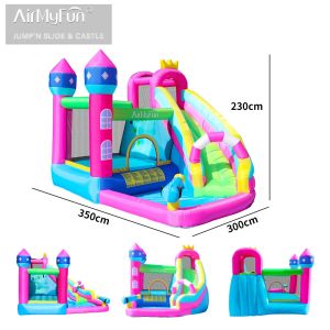 Airmyfun Inflatable Castle Trampoline Pool Jumping Bed Sliding Slide Indoor Childrens Playground New Castle