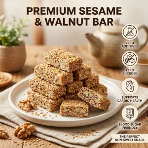 Flaxseed Walnut Biscuits Mixed Nuts Sesame Cookies High Fiber Sugar Free Meal Replacement Healthy Snack