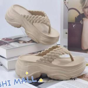 Sendal Wanita Sendal Jepit Wedges Premium Ringan Anti Slip Empuk Tinggi Sandal