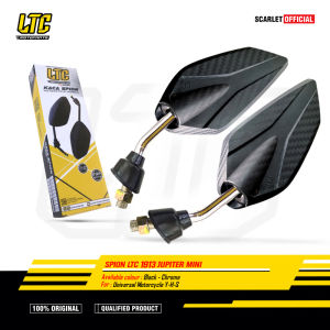 Scarlet Racing - Kaca spion LTC Type 1914 Jupiter Mini Carbon Tangkai Black & Chrome Honda Yamaha