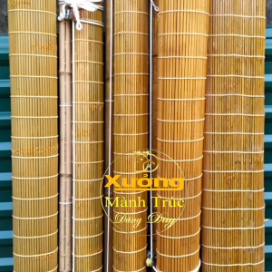 Mành Trúc Vàng Rộng 1m25 Cao 2m/ 25m Rèm Cửa Sổ Mành Che Nắng Rèm Trúc Cao Cấp Nan Cật 5 Li Sơn Pu Bóng Rèm Trúc Treo Ban Công Ngoài Trời Mái Hiên