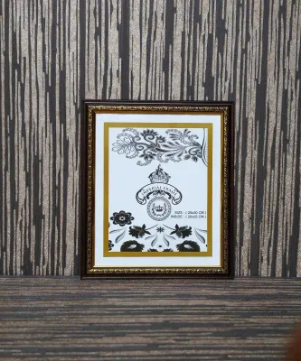 Bingkai Figura Frame Foto 12R (25X30 CM) Ukir Gold/Cokelat/Silver/Putih Gold