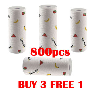 🔥SG READY STOCK🔥200pcs/roll Kitchen Towel Disposable Kitchen Cloth Packet Reusable Cleaning Cloth Wet/Dry Use Dish Rag抹布