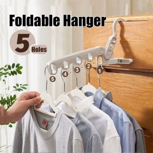 MLADEN Foldable Clothes Drying Rack Folding Laundry Room Hook Hanging Rack with 5 Holes for Outdoor Camping Travel Hotel