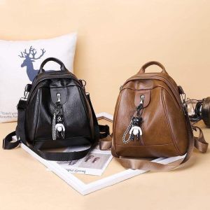 Balo Thời Trang Nữ M94 Balo Da Mềm Tặng Kèm Gấu Dễ Thương Phong Cách Hàn Quốc