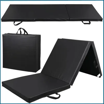 Folding Exercise Mat Gym Mat (180x60x5 CM) Folding 50MM Thick sports Mat with Carrying Handles for MMA Gymnastics foldable yoga mat