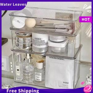 [Water]Hot Sale Freeshipping Máy tính để bàn hộp lưu trữ trong suốt bàn văn phòng phẩm Tay tài khoản lưu trữ hộp công suất lớn Ngăn Kéo Mỹ phẩm tổ chức hộp