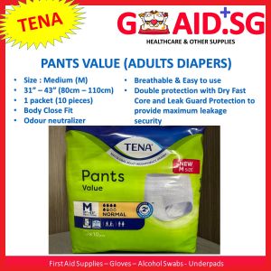 TENA Pants Value (Adult Diapers) Size : Medium (1 packet : 10 pcs)