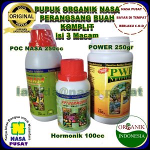 Pupuk NASA pelebat buah 1 paket POC NASA 250cc Power nutrirsi 250 Hormonik 100 / pupuk Perangsang buah NASA / pupuk NASA pusat / pupuk organik penyubur tanaman / pupuk bunga / pupuk npk / pupuk nasa pusat / pupuk buah durian sawo mangga pepaya