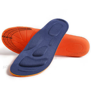 ชายและหญิงนุ่มสบายและยืดหยุ่นเต็มเท้านวดรองเท้า พื้นรองเท้า เบาะรองรองเท้าสีฟ้า