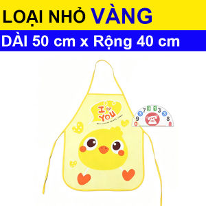 Tạp Dề Chống Thấm Nước Yếm Nấu Ăn Tạp Dề Chắn Văng Dầu Mỡ In Hoạt Hình