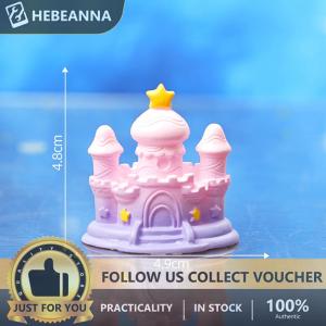 hebeanna 1Pcs Luminous Mini Castle Micro Landscape Ornament Outdoor Glowing Miniature Statue Potted Garden Home Decoration