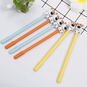 MD-A47 Pulpen Gel Karakter Puppy Lucu 0.5mm Motif Polos Korean Style / Alat Tulis Pena Cair Doggie Perlengkapan Sekolah Kantor Ballpoint Import
