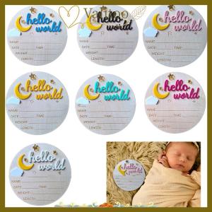 [Valitoo] Gỗ Chào Thế Giới dấu hiệu sơ sinh bảng thông báo sinh Dễ thương