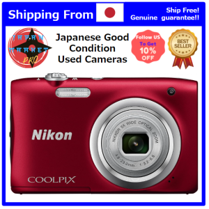 [Japan Used Camera] Nikon Digital Camera COOLPIX A100 5x Optical 20.05 Million Pixels Red A100RD