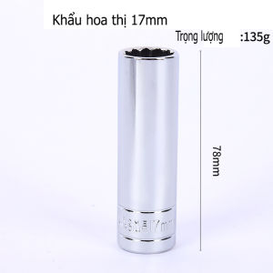 KHẨU 1/2 ĐẦU HOA THỊ 16–21MM MẠ CROM – CHUYÊN DÙNG SỬA CHỮA Ô TÔ XE MÁY (LẺ 1 SẢN PHẨM)