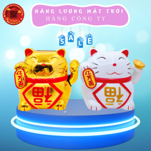Mèo Thần Tài Vẫy Tay Phúc Đáo Năng Lượng Mặt Trời - TỎI CÁT TƯỜNG