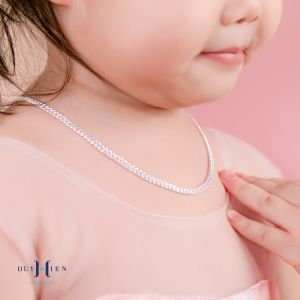 Dây Chuyền Bạc Duy Hiển Cho Bé Kiểu Dây Đơn Truyền Thống Đơn Giản Dễ Đeo Bền Sáng Kỵ Nắng Gió