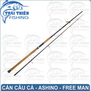 Cần Câu Cá Ashino Free Man Cần 2 Khúc Máy Đứng Phôi Carbon Xoắn Thân Rỗng Cán Gỗ Dòng Mới 2m1 2m4 2m7 3m0