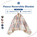 UNITWO Fleece Reversible Blanket JAKET SELIMUT | Selimut 2 in 1 Multifungsi, Lembut, Ringan, Hangat, Stylish, Nyaman. 