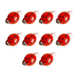 10PCS Realistic Ladybird Hairpins for Girls Boys Party School Resin Hair Accessories Hair Decoration clip for Braids