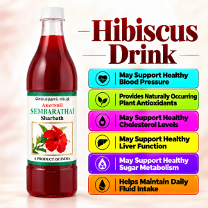 Hibiscus Juice Drink Aravindh Sembarathai Sharbath | Hibiscus Flower Drink