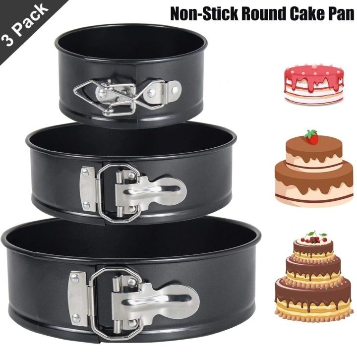 SG ReadyStock】6 to 8-Inch Springform Cake Pan Set Pack Of