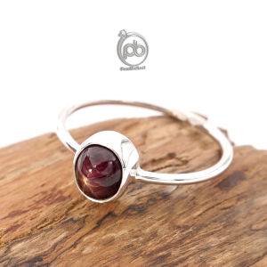 Cincin Perak Asli Wanita Sterling 925 Ruby Madagaskar Madison