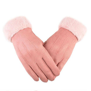 Women Gloves Female Gloves Touch Screen Autumn Winter Furry Warm Mitts motorcycle cotton gloves