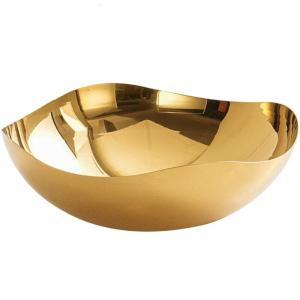 Stainless Steels Bowl Metal Salad Bowl Dining Table Centerpiece Decorative Bowl Modern Basket Enduring