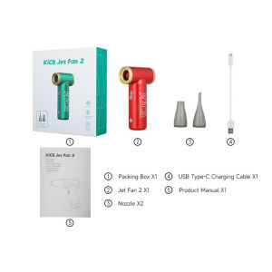 Máy thổi khí thay thế khí nén KiCA JetFan 2 cho Máy tính/Bàn phím/Dọn dẹp nhà cửa/Ống kính máy ảnh/Cắm trại/BBQ/Xe hơi - CHÍNH HÃNG
