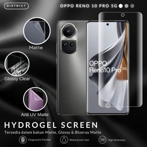Hydrogel Front OPPO RENO 10 PRO 5G Clear Flexible Skin Glass Tempered Temper Garskin Anti Gores Matte Blueray Blue Light Glare Curved UV Protector