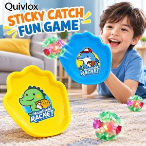 Sticky Balls Suction Catch Game Glove Shape Paddle Indoor Parent Child Fun Toy For Kids Boys Girls Age 7+