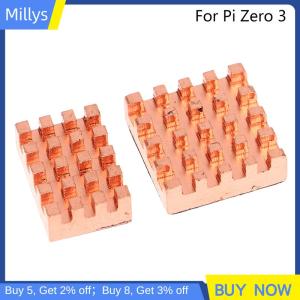 Millys 1 bộ tinh khiết đồng làm mát tản nhiệt nhôm tản nhiệt mát tản nhiệt làm mát Kit cho Cam Pi Zero 3 3B