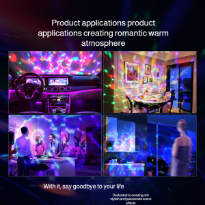Projection Lamp Colorful Usb Charging Led Light Music Rhythm Usb Power Supply Enhance the Atmosphere