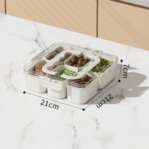 【VIDKHSY Store】Meal Container Stackable Fridge Keeper SnackServing Stackable Thermal Compartment Food Organizer Meal Prep Containers