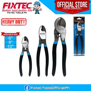 FIXTEC Heavy-Duty Cable Cutter 6" 8" 10" – Durable Drop Forged Steel with Dipped Handle | Precision Hand Tool FHCC1006
