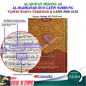 Original Alquran Duo Latin Sambung A5 Terjemahan Tajwid Warna 30 Juz Huruf Besar Murah Tanda Wakaf Ibtida Kuran Dua Latin Terjemahan Dan Tajwid Al Quran Duo Latin Jumbo Terjemahan Dan Latin Sambung Per Ayat Sesuai Hukum Panjang Pendek Bacaan