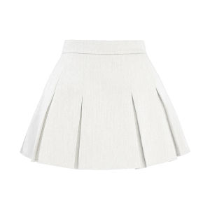 🌏SY 2สี กระโปรงสั้น กระโปรงสองชั้น เอวสูง ลายทางเอวยืด สไตล์